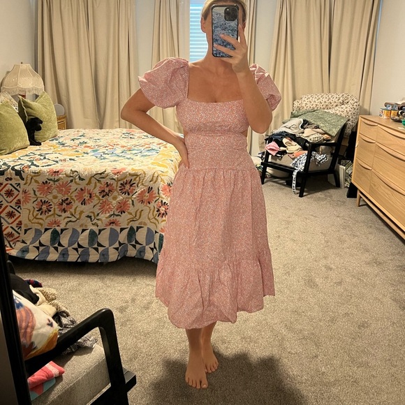 LAIT COLLECTION STACEY PUFF SLEEVE CUTOUT DRESS xs - Picture 2 of 12